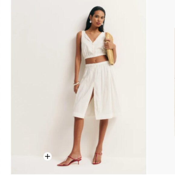 Reformation Naya Two Piece White Size 0 XS NWT - Picture 1 of 5